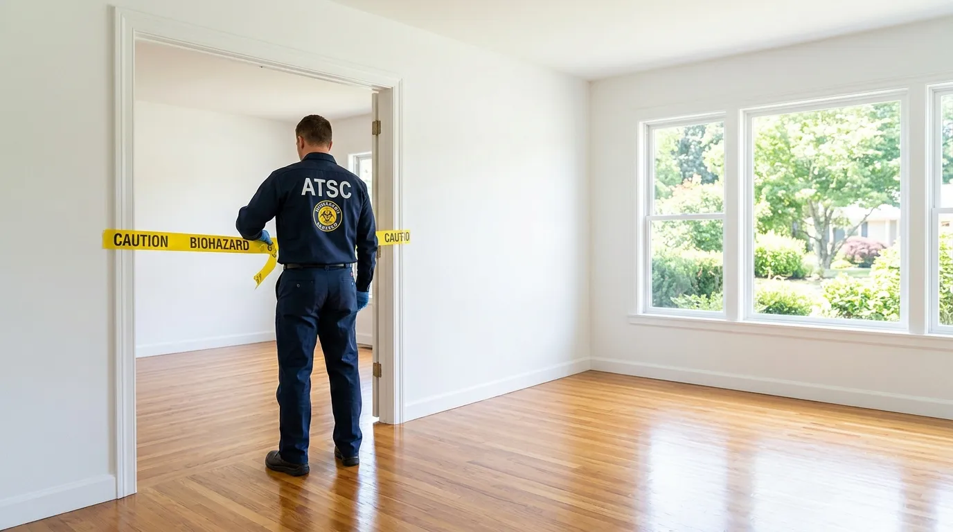 Certified biohazard cleanup crew performing Trauma Scene Cleanup in Brea